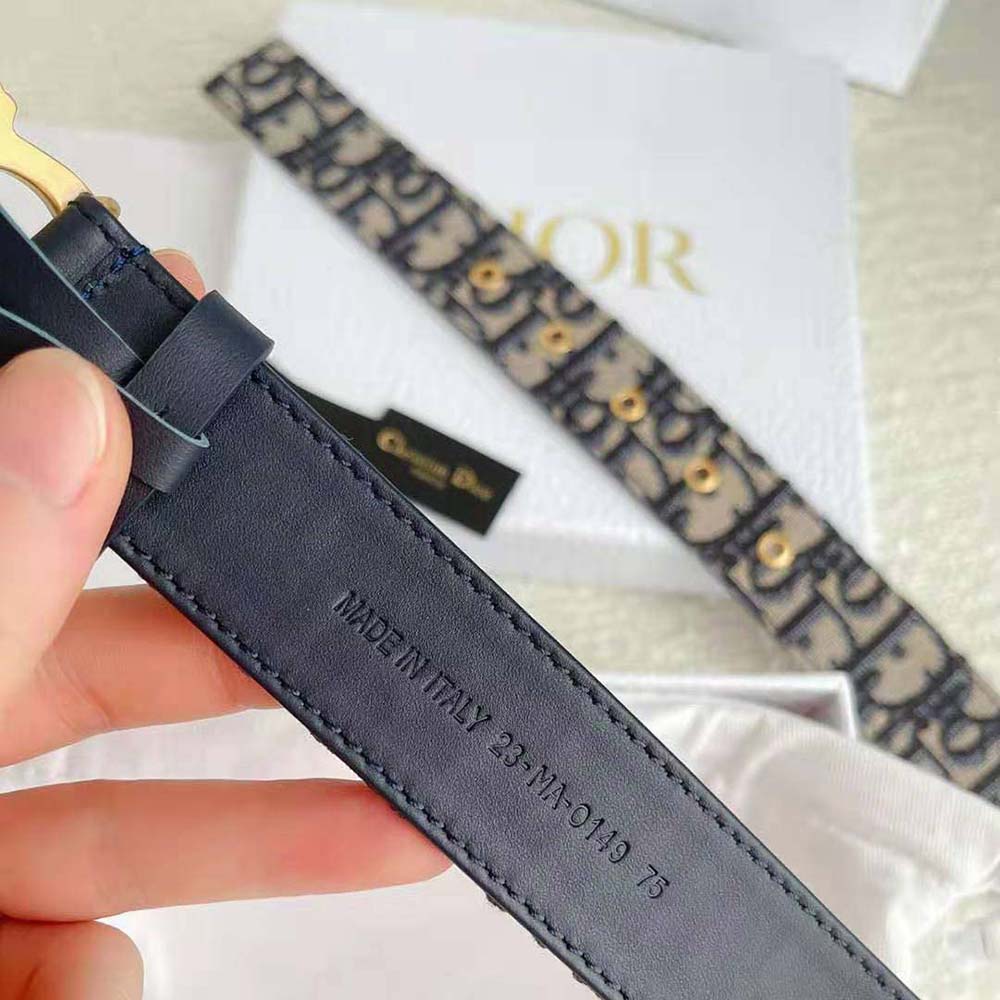 Dior Women 30 Montaigne Belt Blue Dior Oblique Jacquard 35 MM - image 9