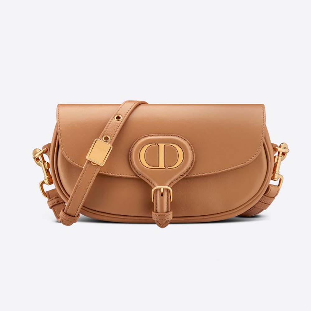 Front view of Dior Women Bobby East-West Bag Box Calfskin-Brown