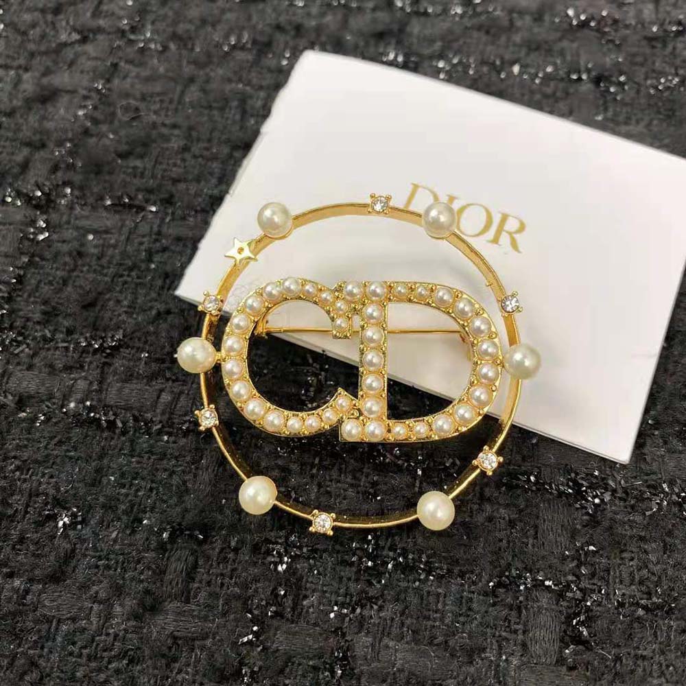 Dior Women Clair D Lune Brooch Gold-Finish Metal - image 7