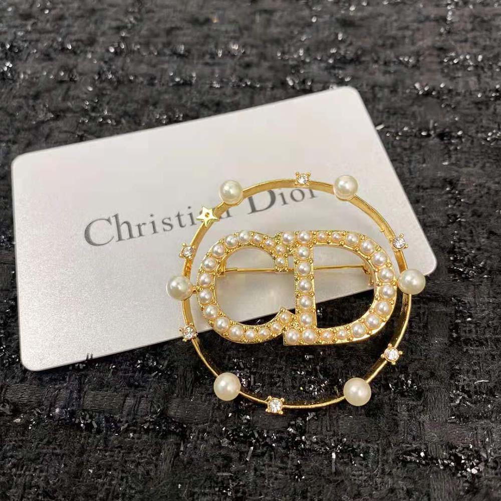 Dior Women Clair D Lune Brooch Gold-Finish Metal - image 6