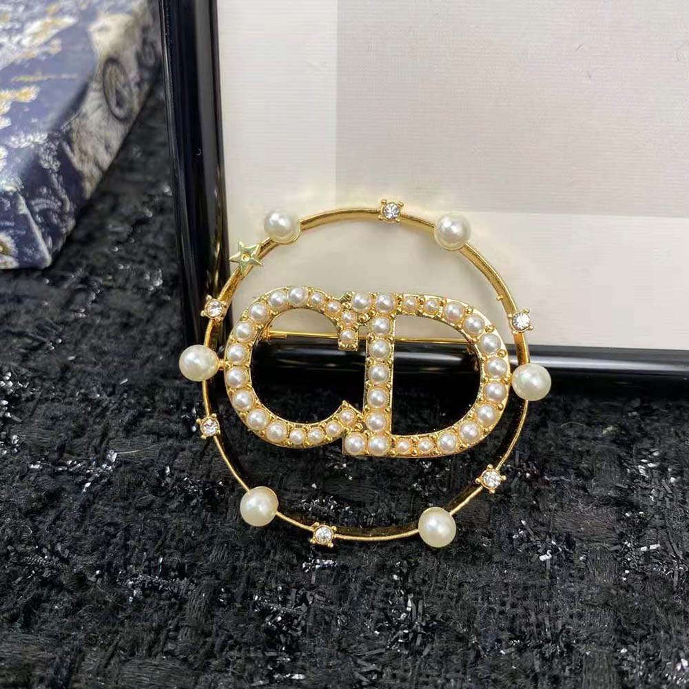 Dior Women Clair D Lune Brooch Gold-Finish Metal - image 4