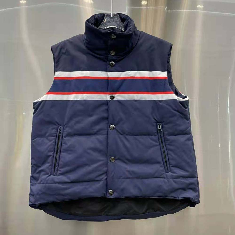 Close-up of signature Dior logo on Dioralps Sleeveless Down Jacket