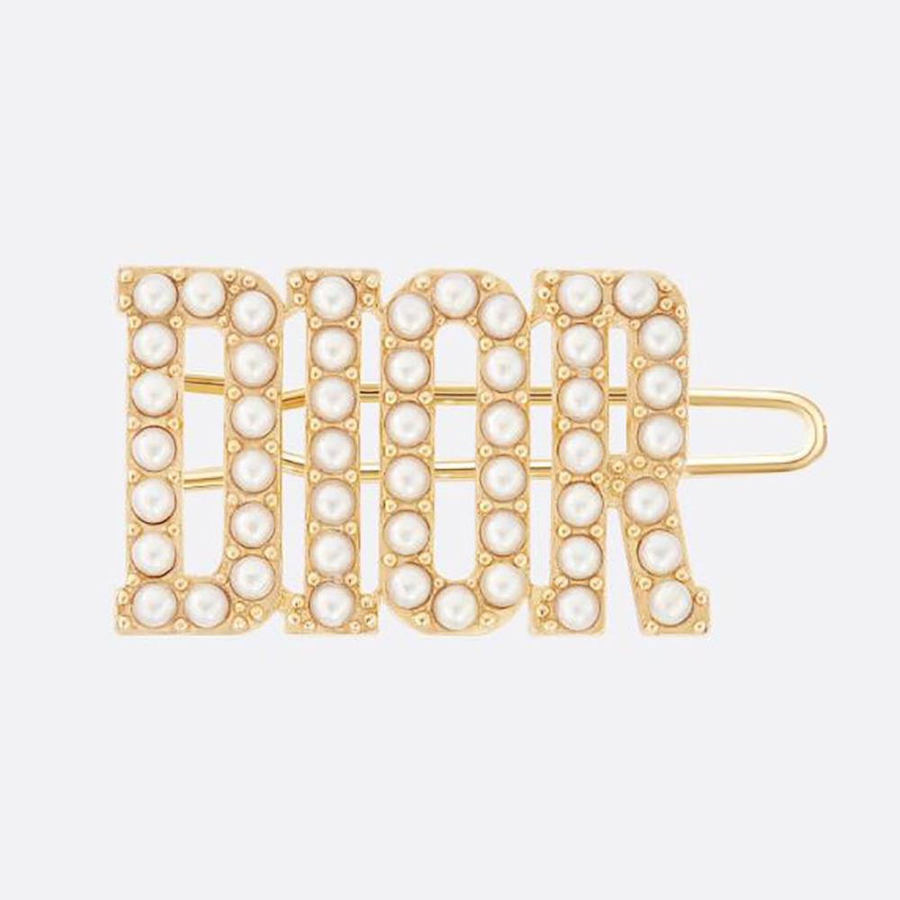 Front view of Dior Women Diorevolution Barrette Gold-Finish Metal clasp closed