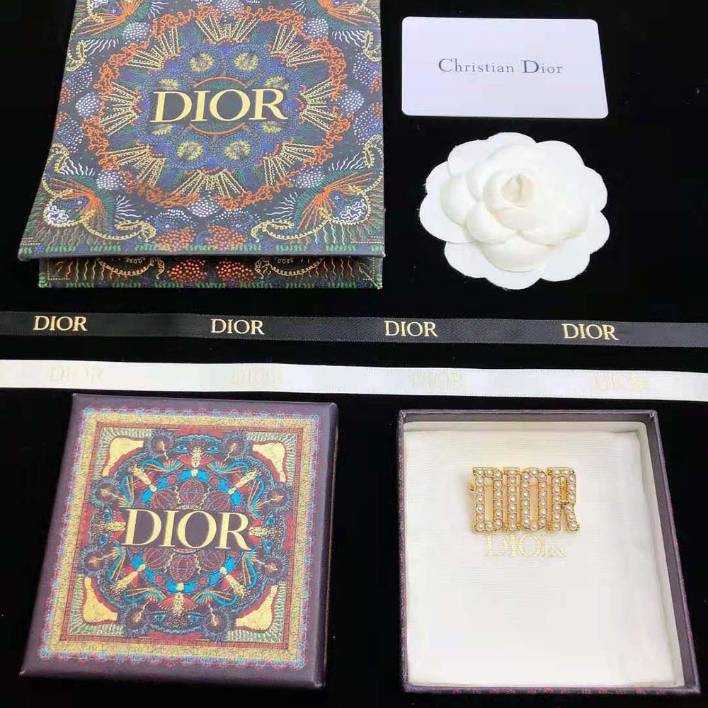 Side angle showing clasp detail on Dior Women Dio(r)evolution Brooch
