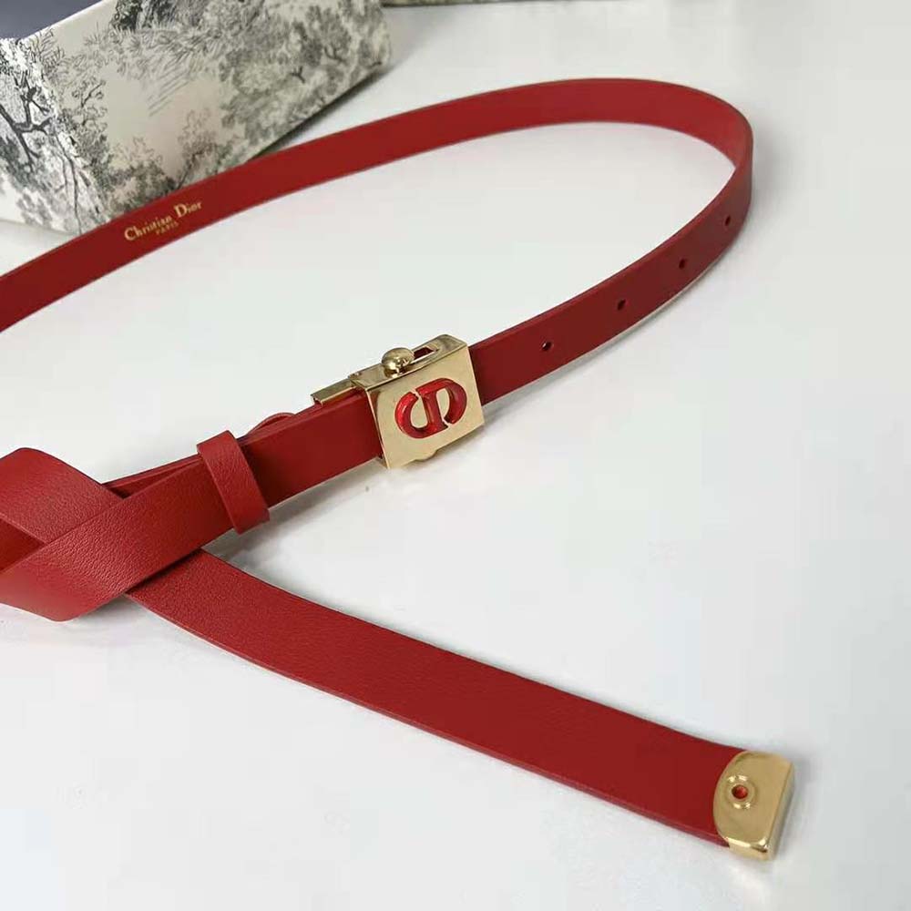 Dior Women Diorpolytechnique Belt Bright Red Smooth Calfskin 17 MM - image 7