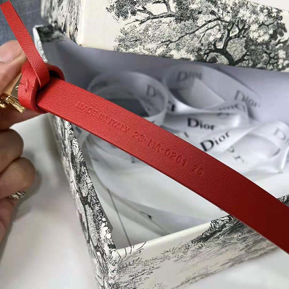 Dior Women Diorpolytechnique Belt Bright Red Smooth Calfskin 17 MM - image 9