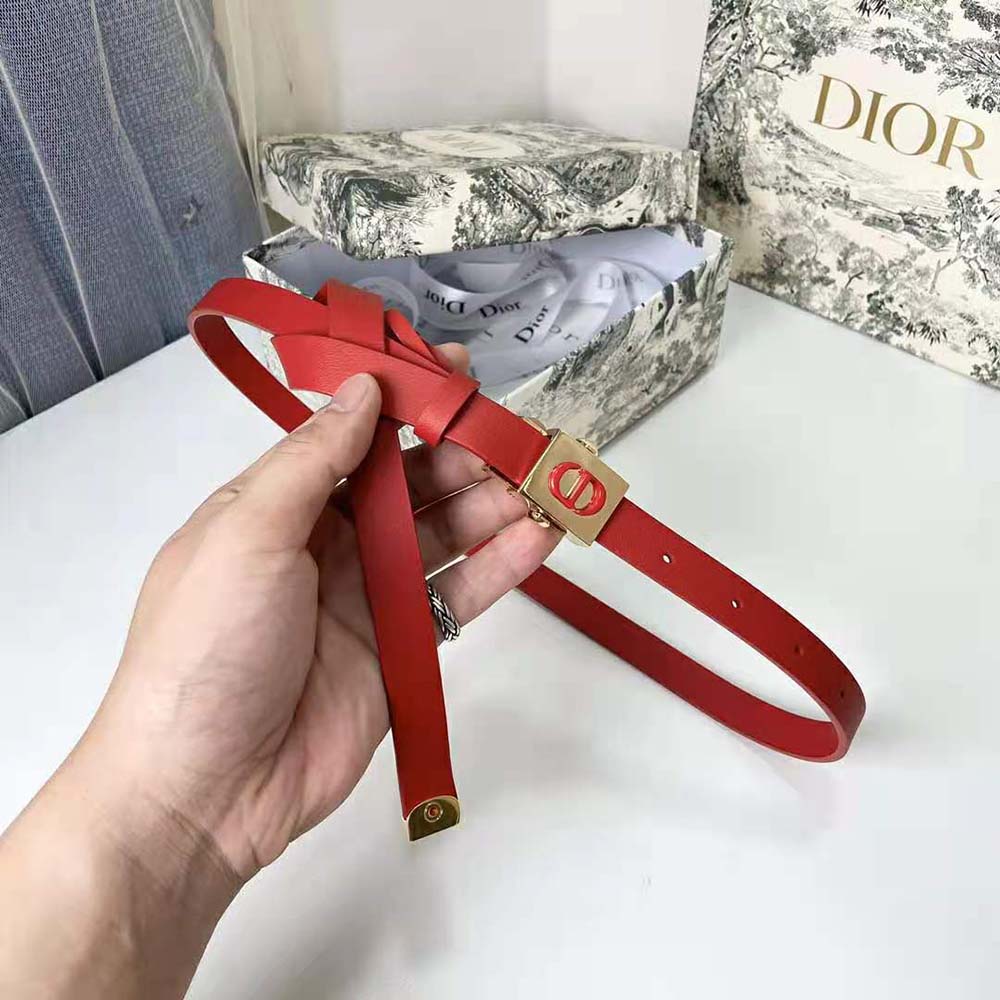 Dior Women Diorpolytechnique Belt Bright Red Smooth Calfskin 17 MM - image 6