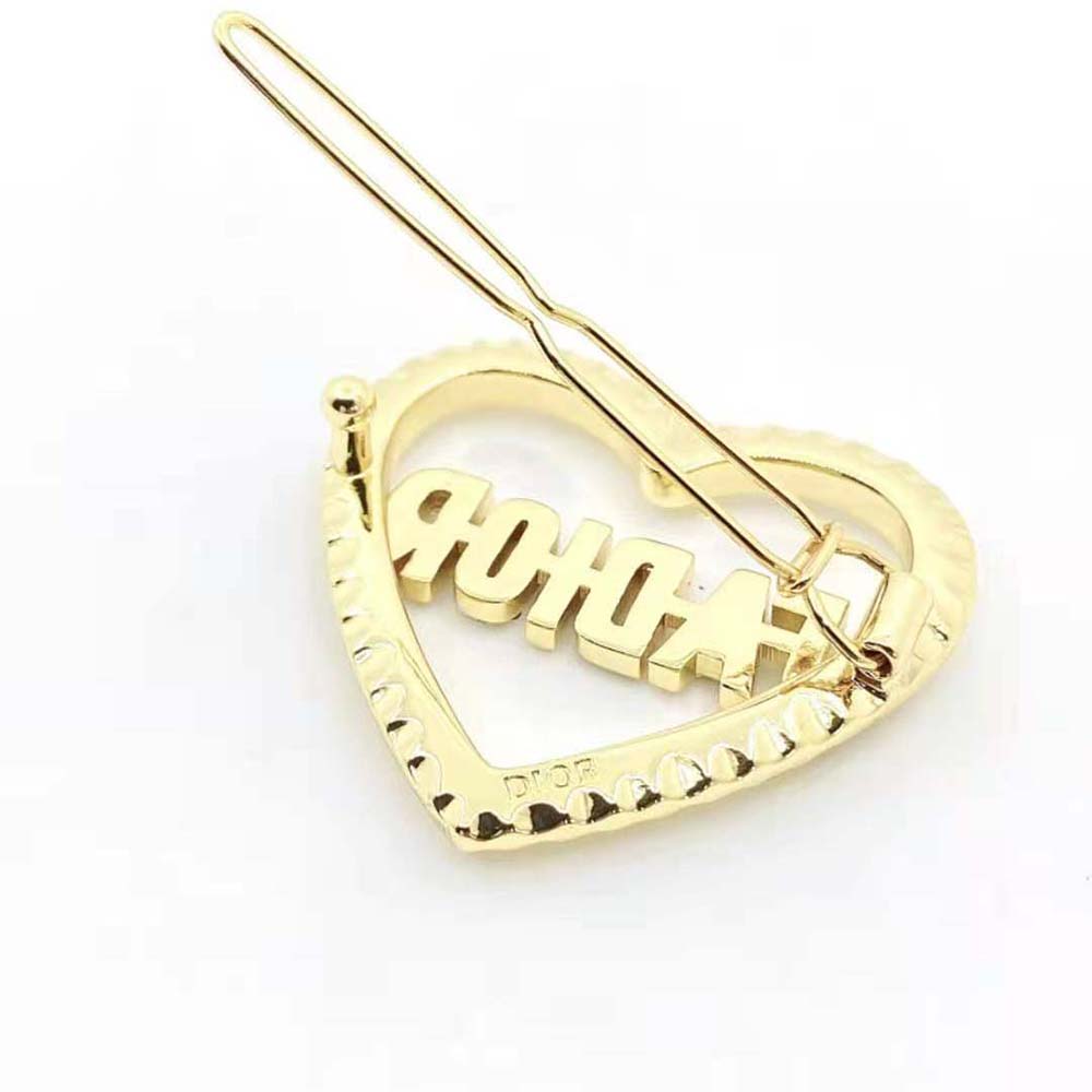 Dior Women Jadior Brooch Gold-Finish Metal and White Crystals - image 6