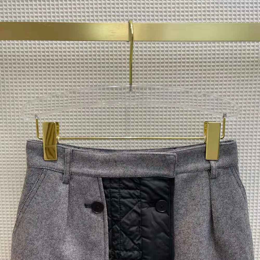 Dior Women Miniskirt with Macrocannage Lining Gray Cotton Drill - image 4