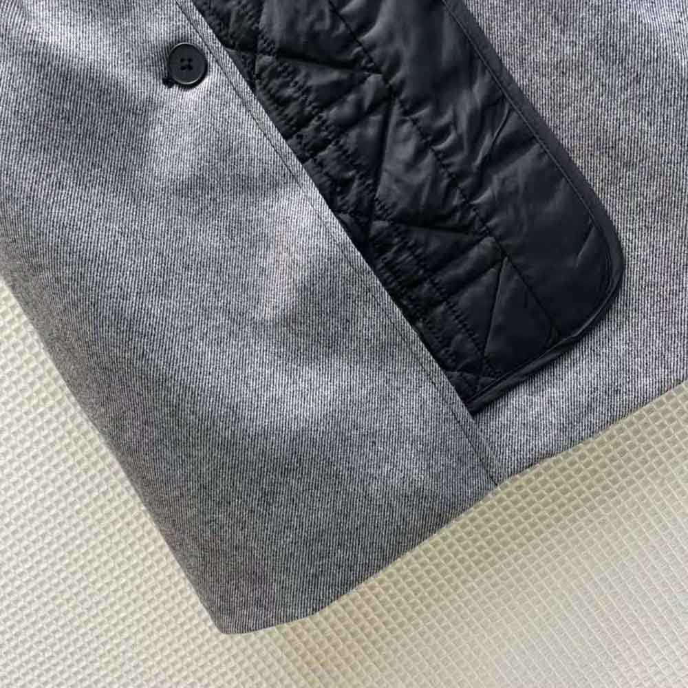 Dior Women Miniskirt with Macrocannage Lining Gray Cotton Drill - image 5