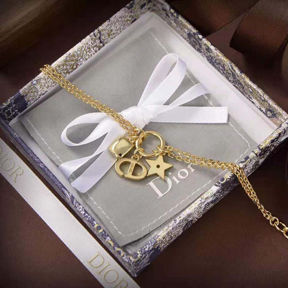 Dior Women Petit CD Bracelet Gold-Finish Metal and White Crystals - image 7