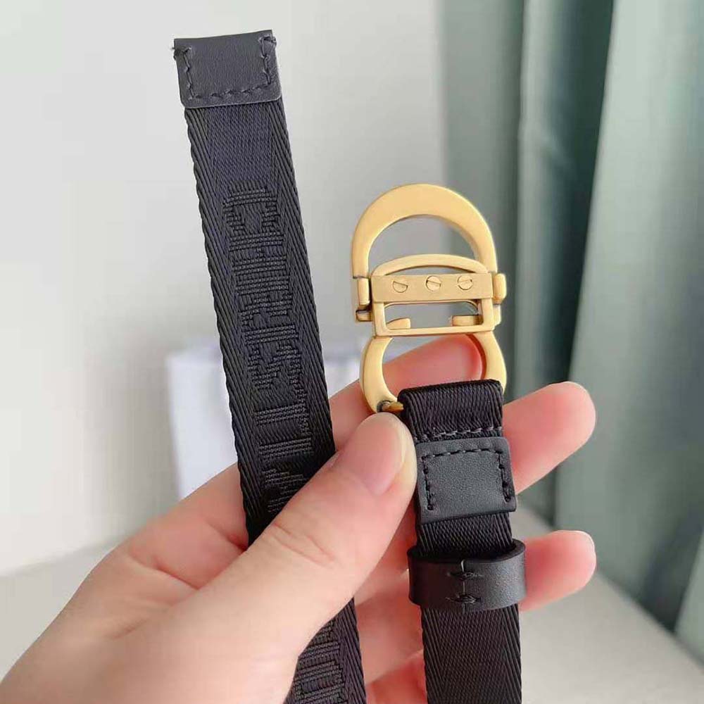 Dior Women Saddle Belt Black Jacquard 20 MM - image 7