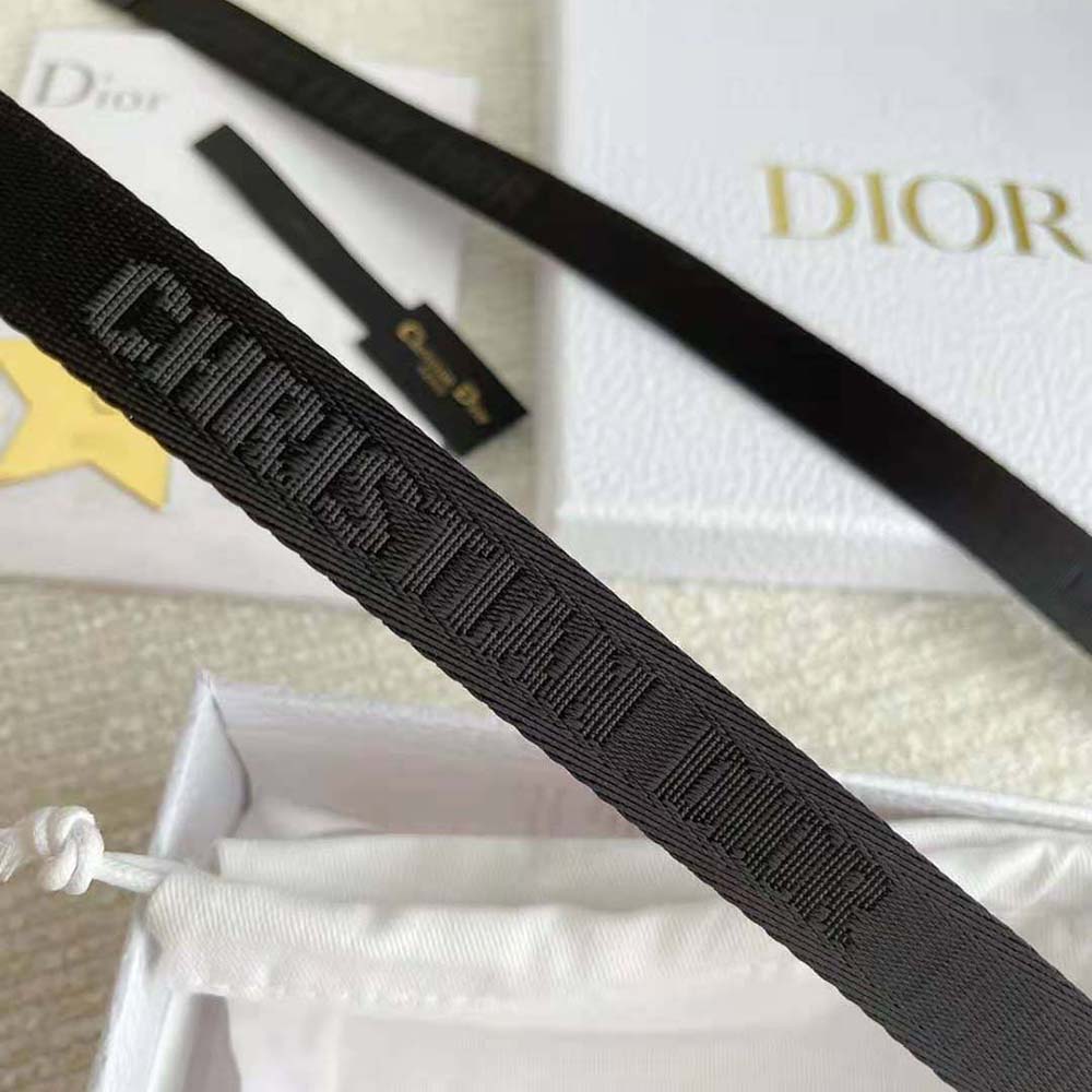 Dior Women Saddle Belt Black Jacquard 20 MM - image 9
