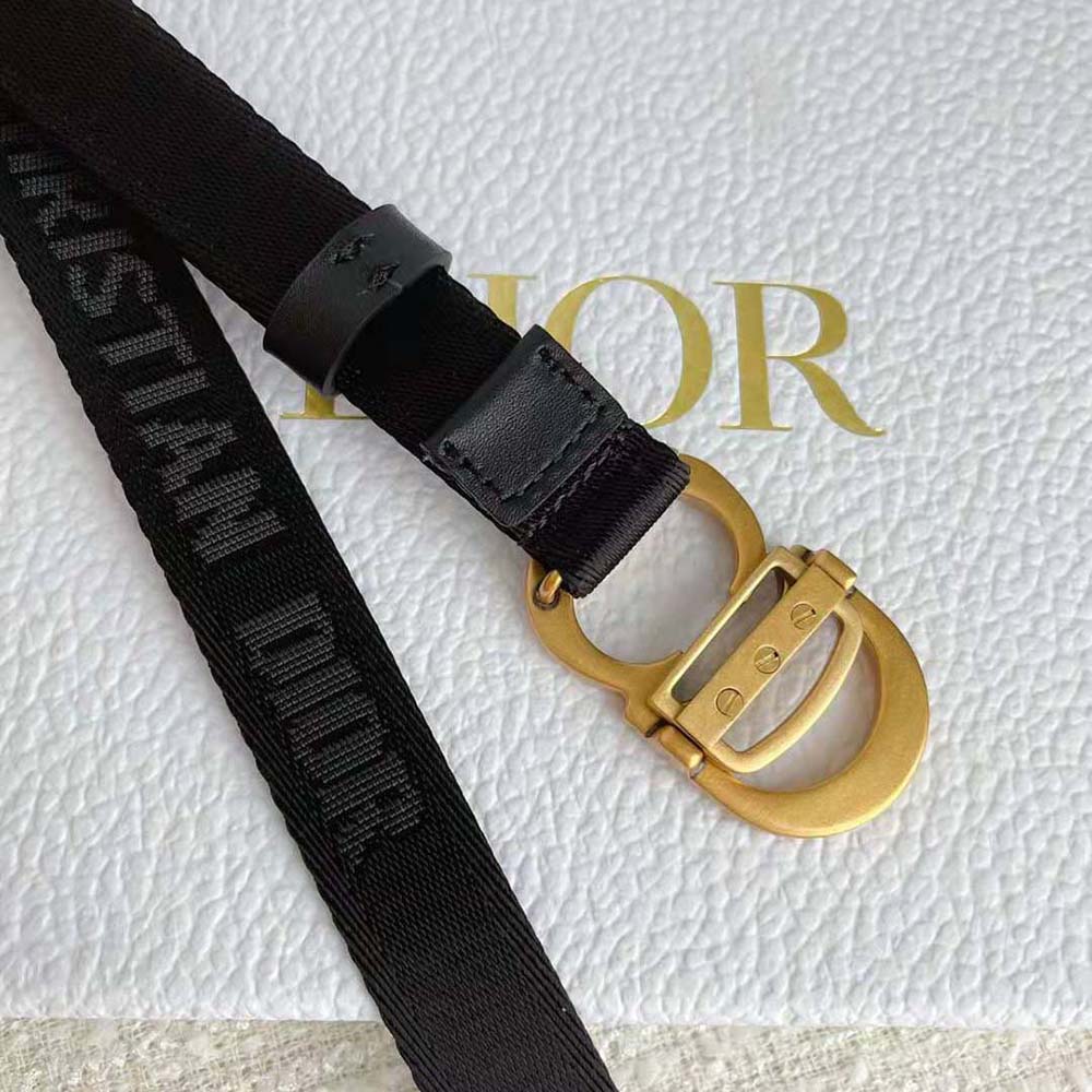 Dior Women Saddle Belt Black Jacquard 20 MM - image 8