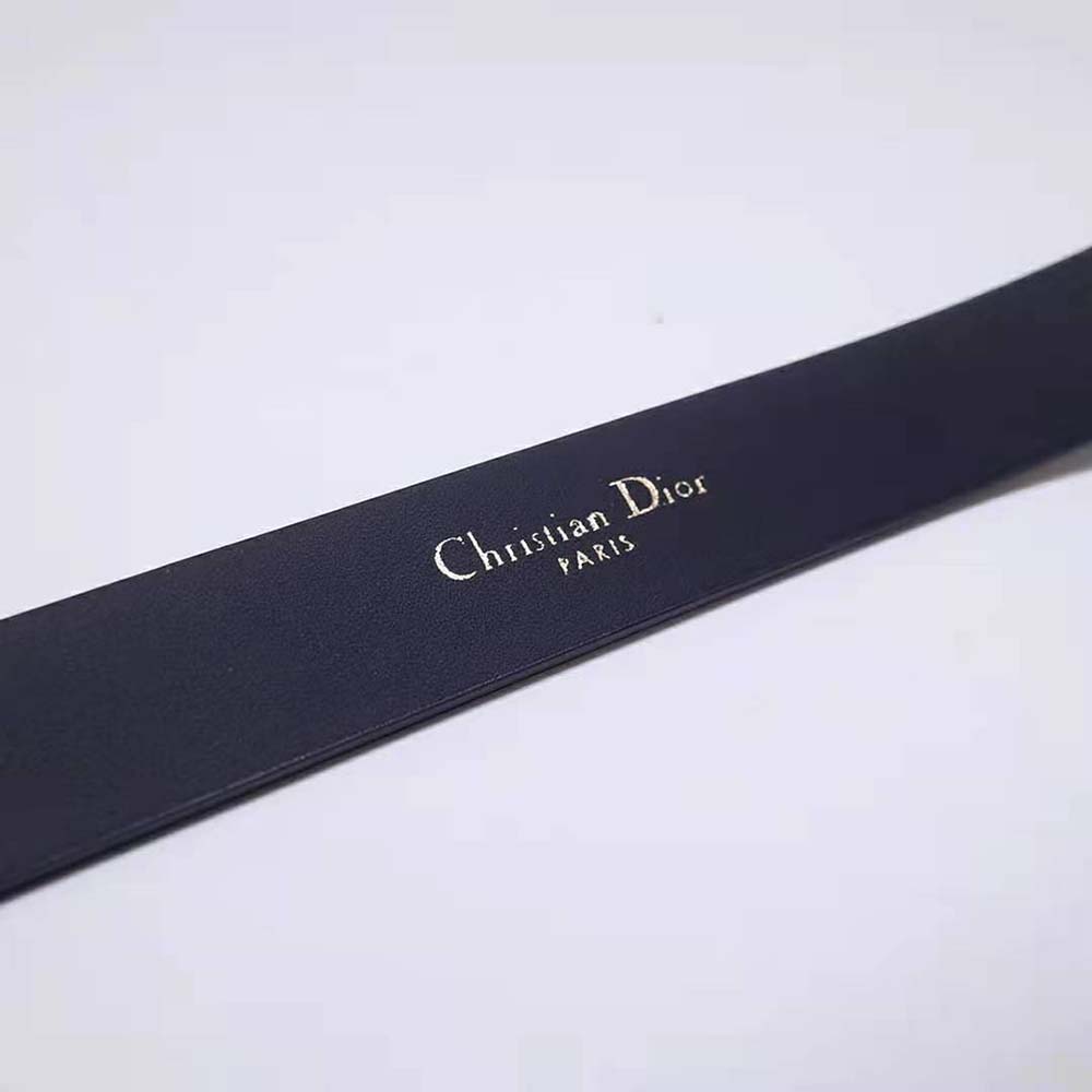 Dior Women Saddle Belt Black Matte Calfskin 20 MM - image 9