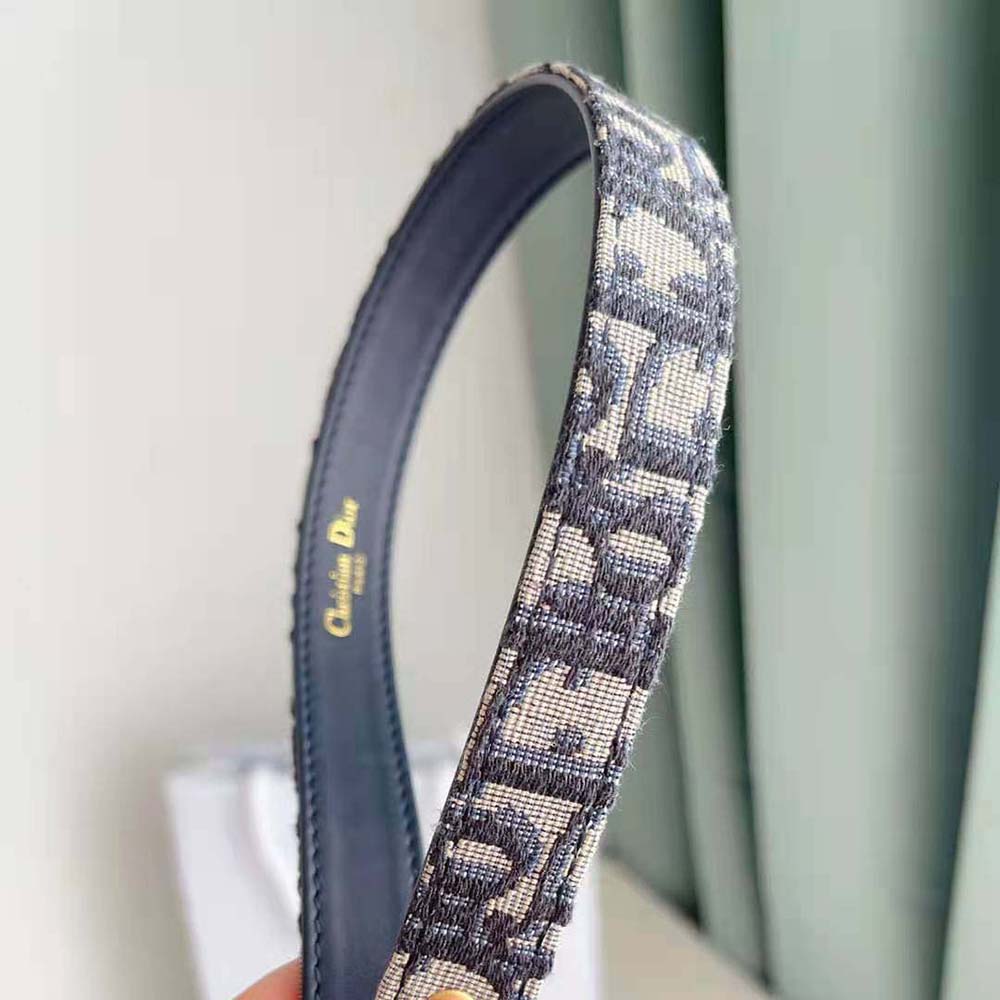 Dior Women Saddle Belt Blue Dior Oblique Jacquard 20 MM - image 6