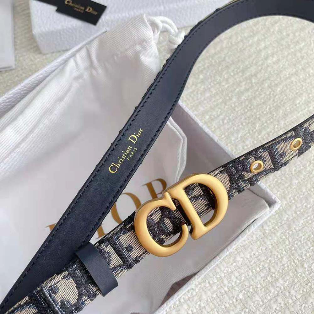 Dior Women Saddle Belt Blue Dior Oblique Jacquard 20 MM - image 10
