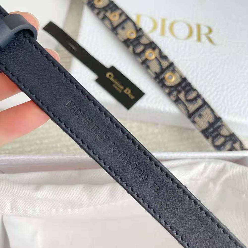 Dior Women Saddle Belt Blue Dior Oblique Jacquard 20 MM - image 9