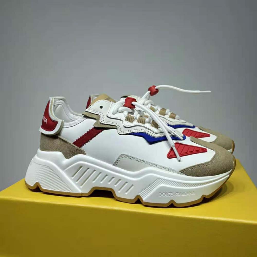 Overhead shot showing low-top silhouette of Dolce Gabbana D&G Daymaster Sneakers