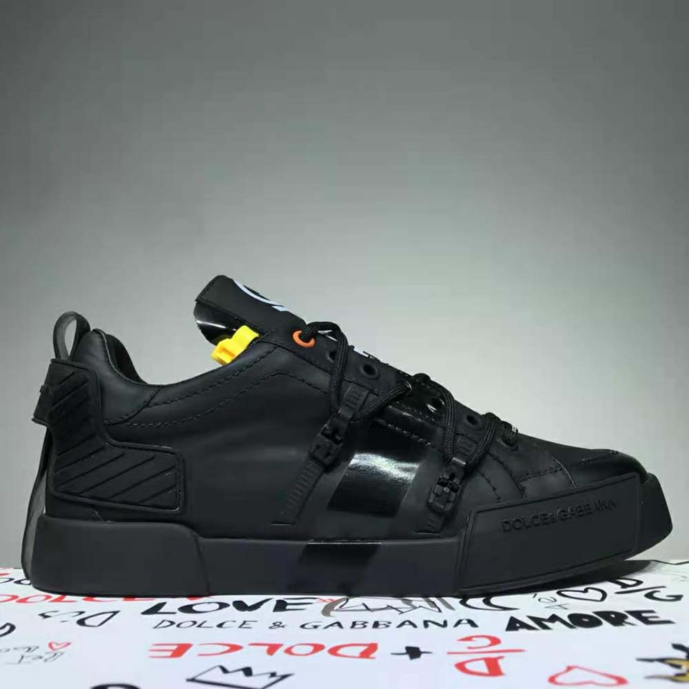 Dolce Gabbana D&G Women Portofino Sneakers in Calfskin and Patent Leather - image 5