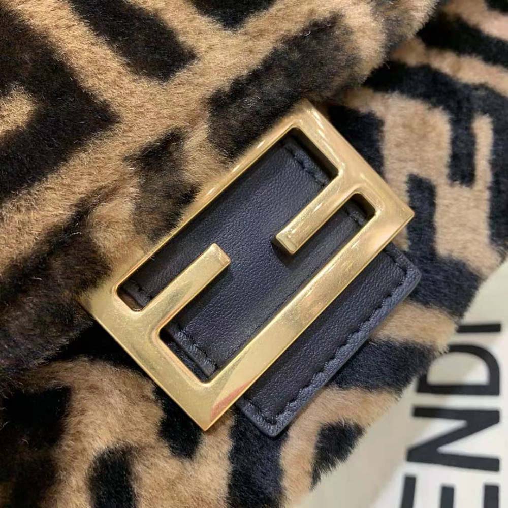 Fendi Women Baguette Brown Sheepskin Bag - image 6