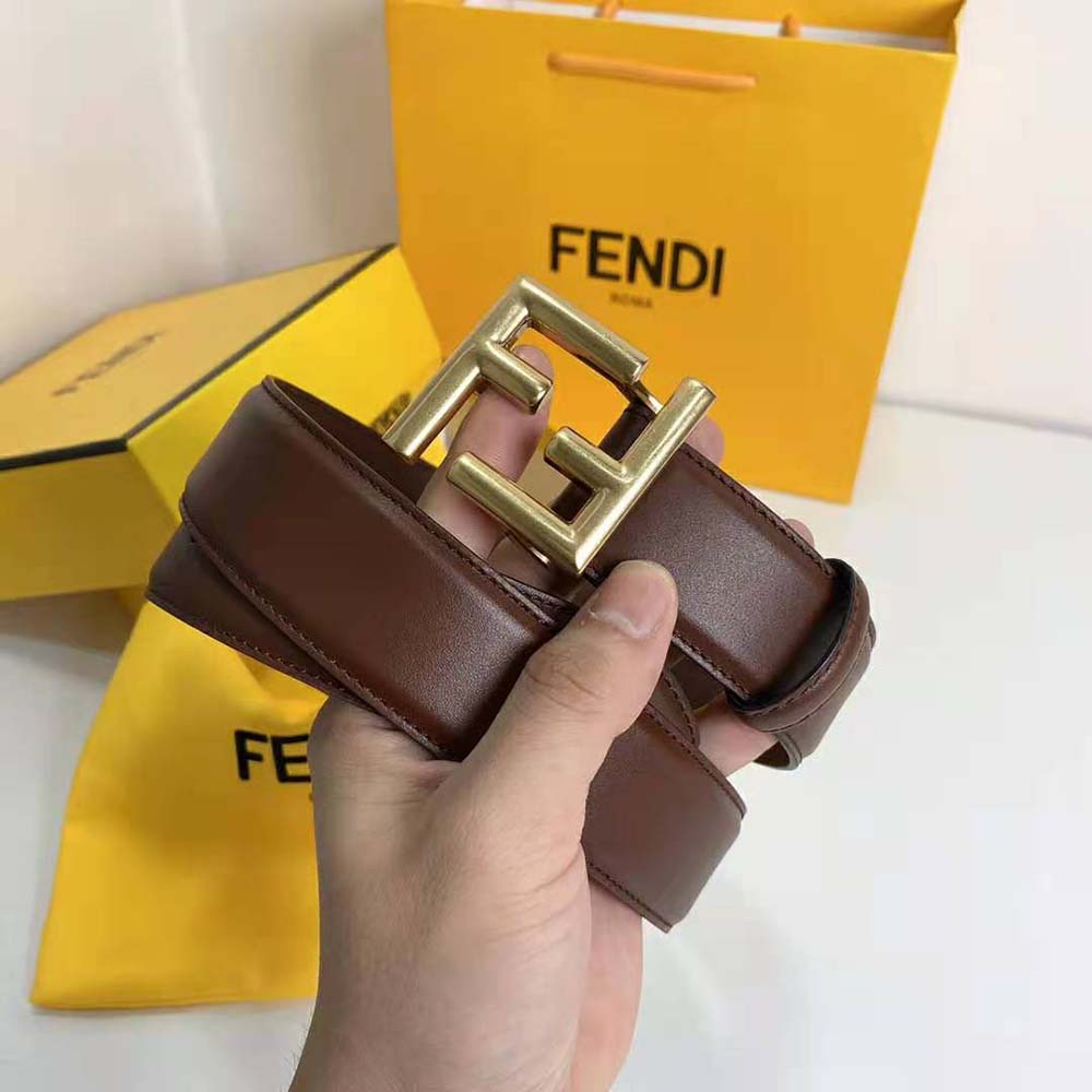 Fendi Women Belt with Loop and FF Stud Buckle - image 5