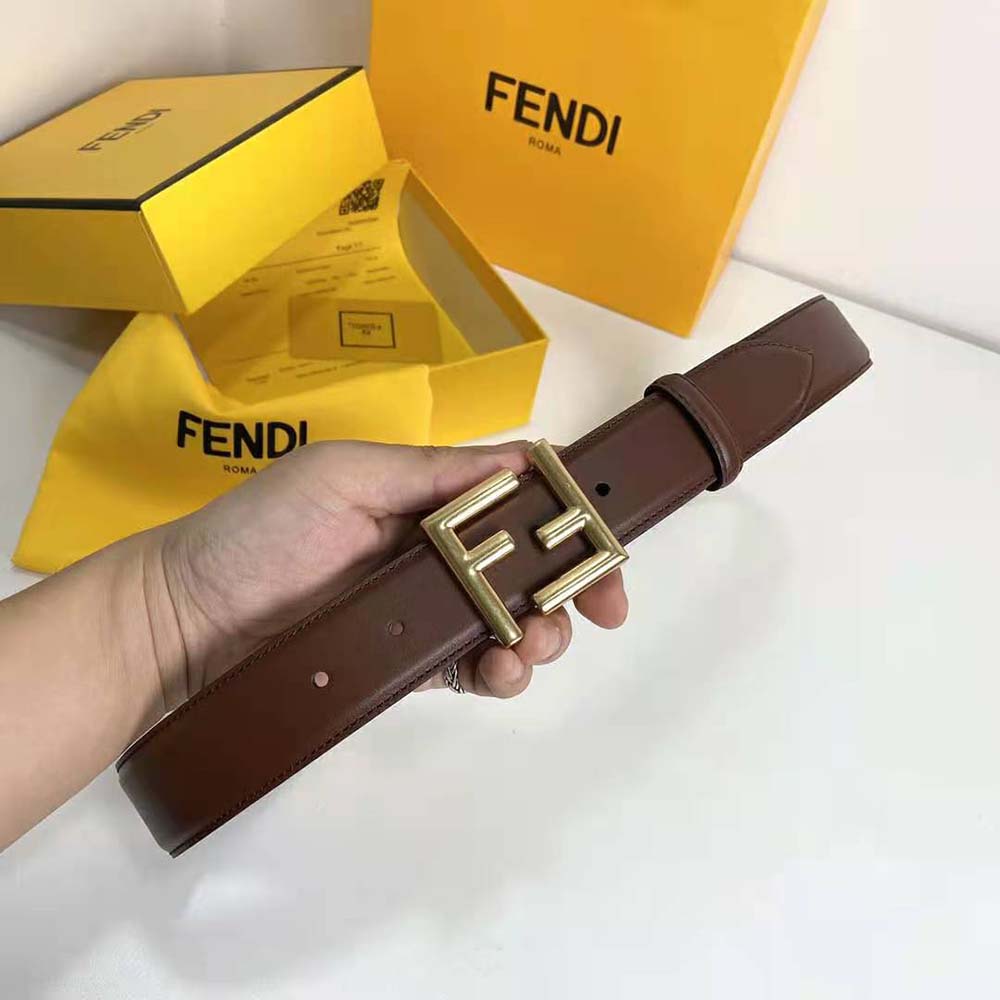 Fendi Women Belt with Loop and FF Stud Buckle - image 6