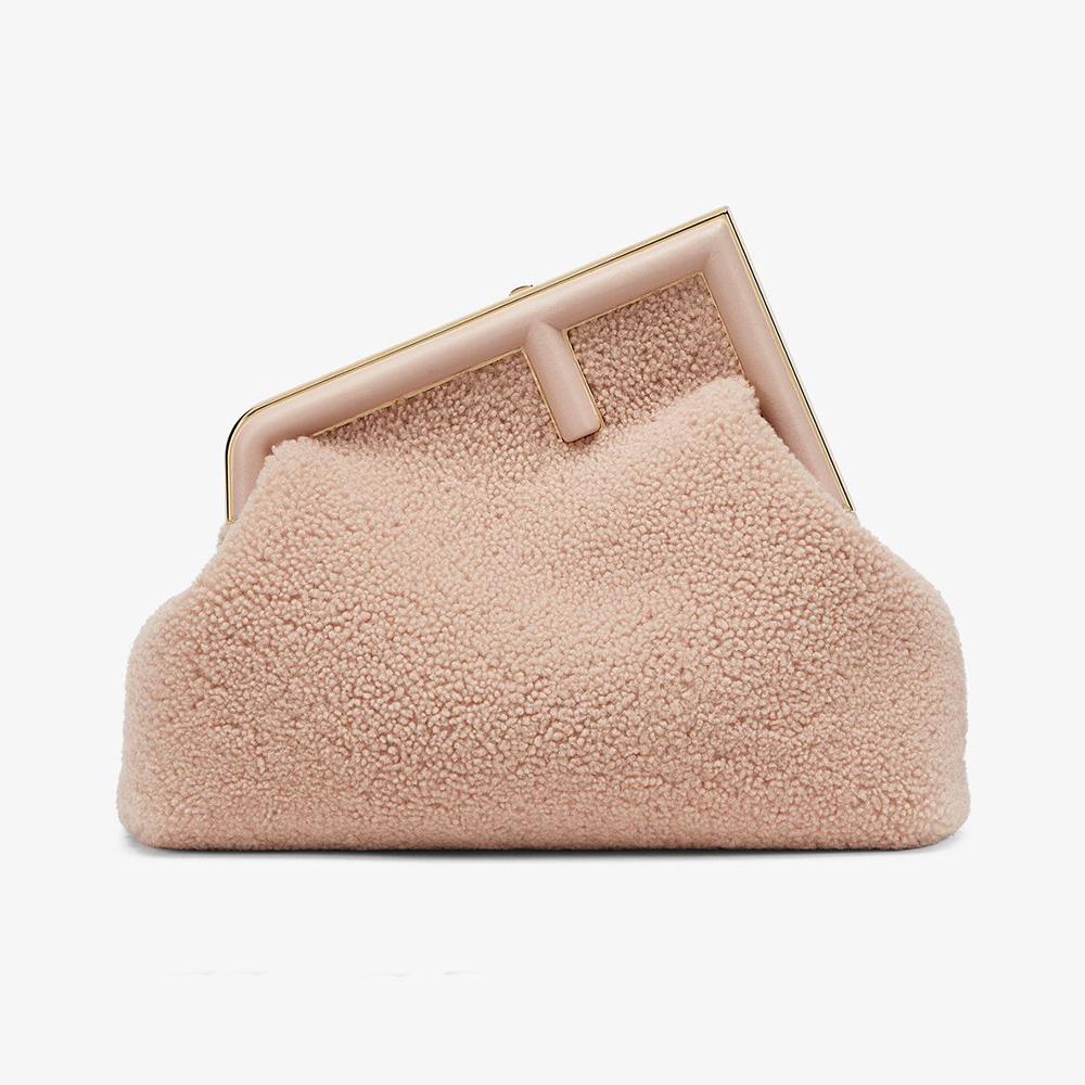 Fendi Women First Medium Pink Sheepskin Bag - image 1