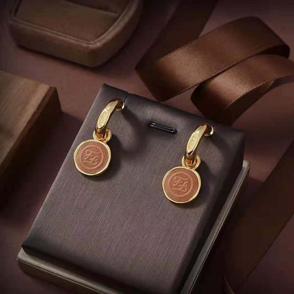 Fendi Women Karligraphy Earrings Gold-Colored - image 4