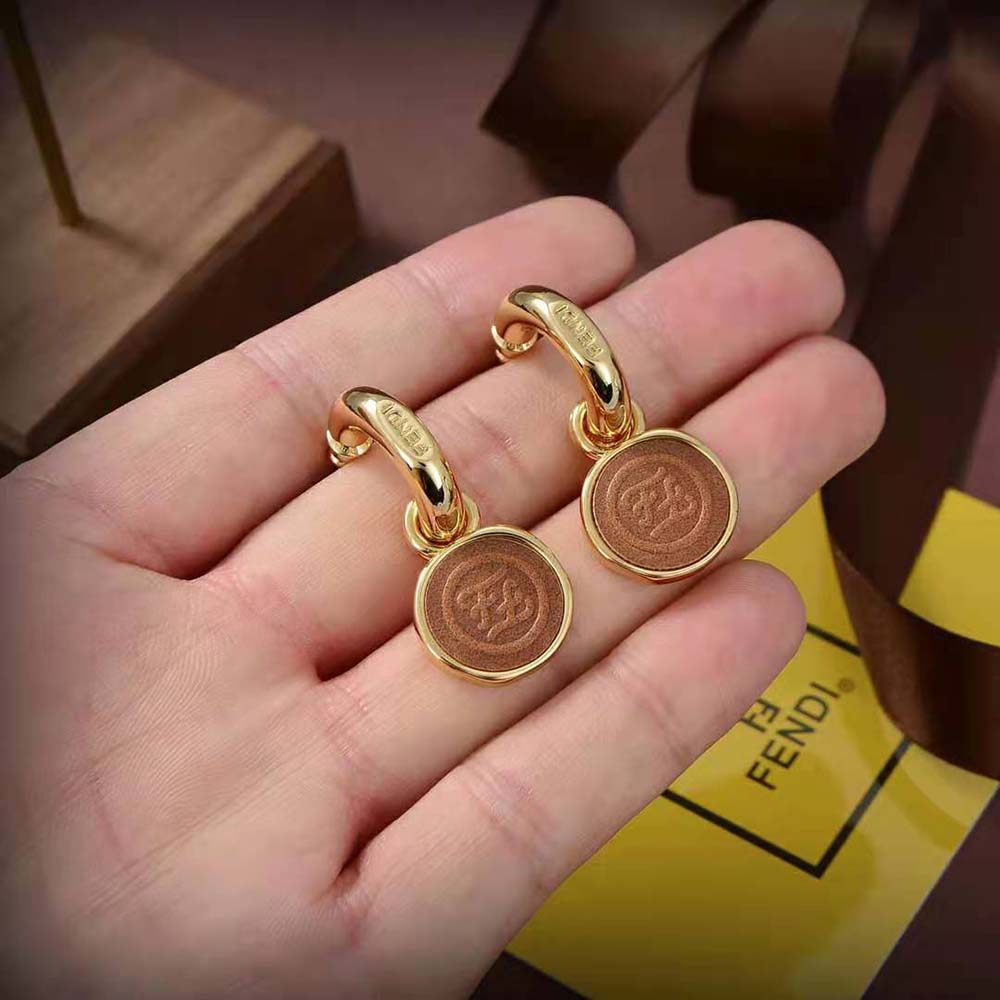 Fendi Women Karligraphy Earrings Gold-Colored - image 7