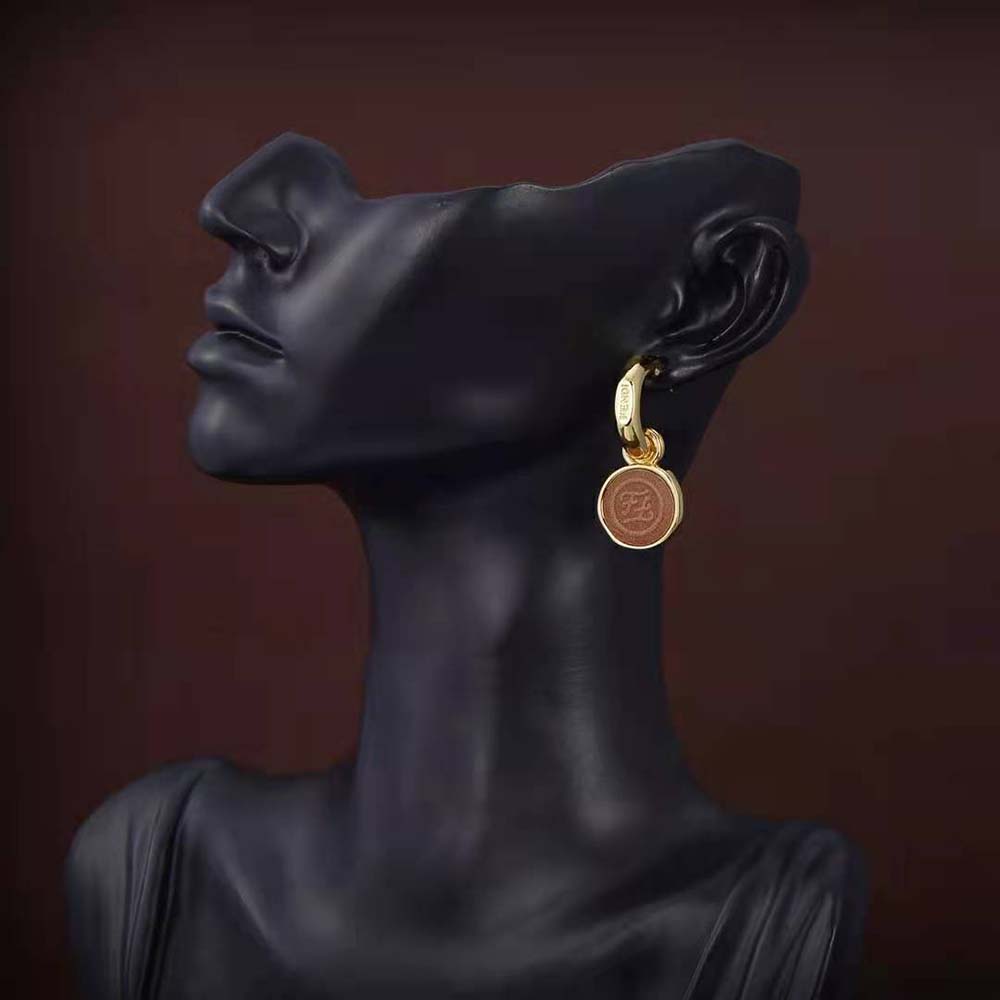 Fendi Women Karligraphy Earrings Gold-Colored - image 6