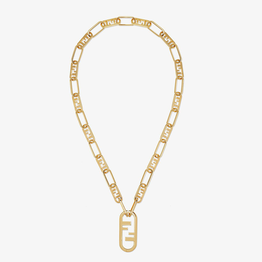 Fendi Women Necklace with Fendi OLock Mesh and Oval Clip - image 1