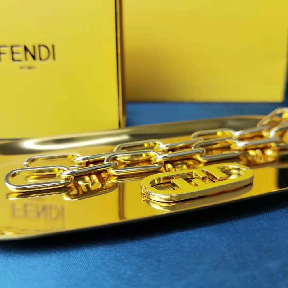 Fendi Women Necklace with Fendi OLock Mesh and Oval Clip - image 2