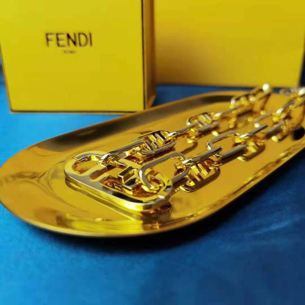 Fendi Women Necklace with Fendi OLock Mesh and Oval Clip - image 4