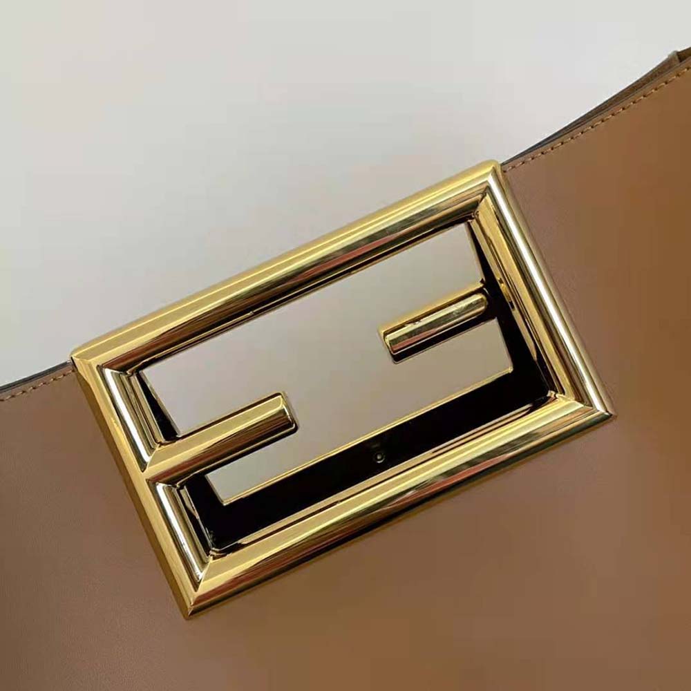 Fendi Women Way Medium Made of Camellia-Colored Leather Bag-Brown - image 7