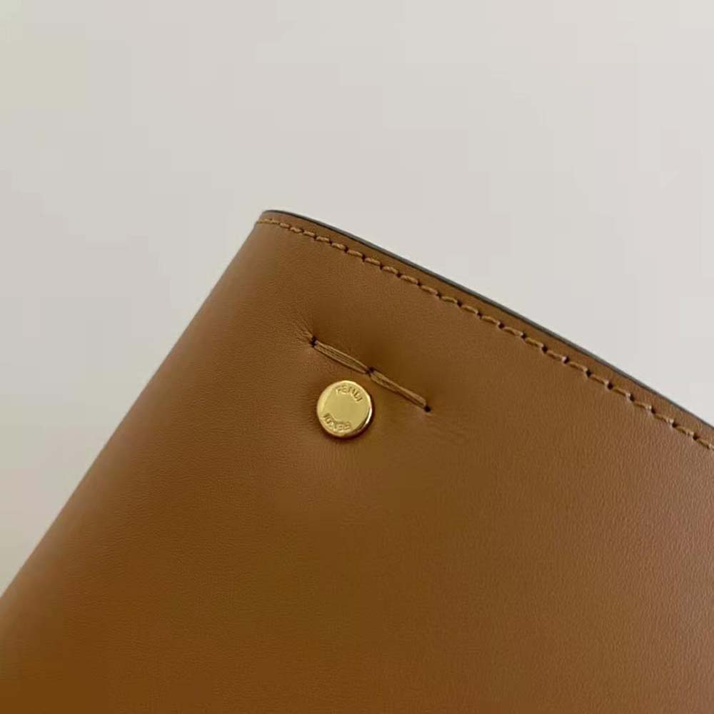 Fendi Women Way Medium Made of Camellia-Colored Leather Bag-Brown - image 10