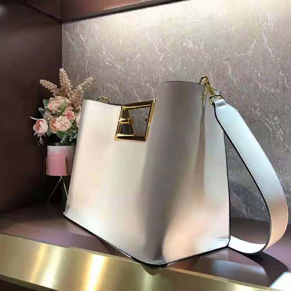 Fendi Women Way Medium Made of Camellia-Colored Leather Bag-White - image 5