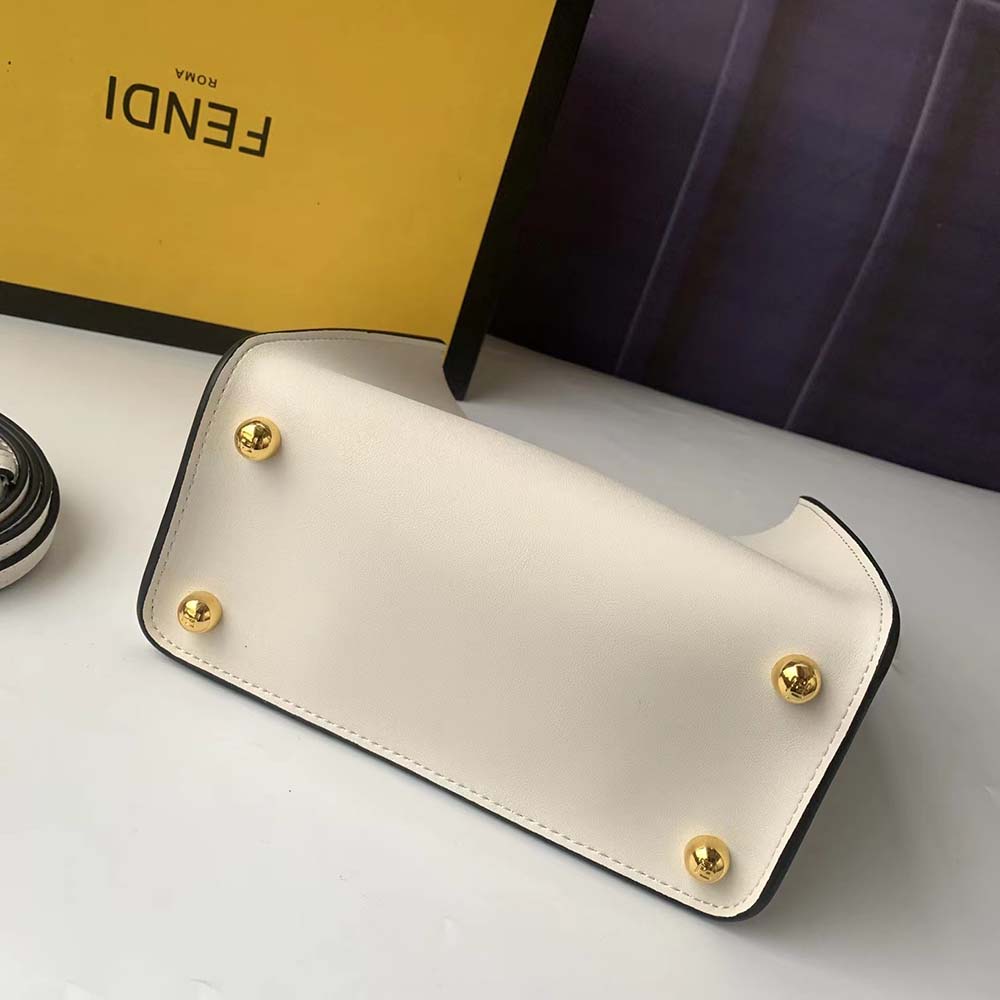Fendi Women Way Small Made of Camellia-Colored Leather Bag-White - image 5