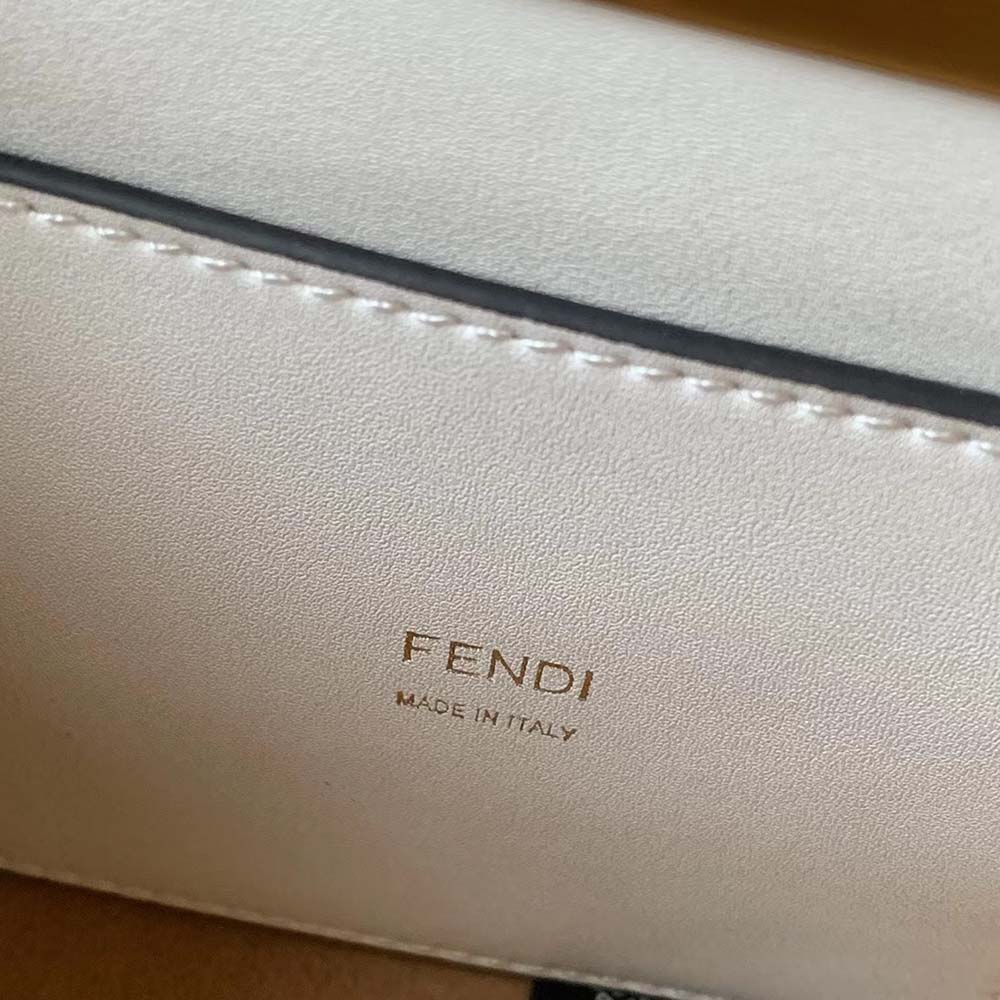 Fendi Women Way Small Made of Camellia-Colored Leather Bag-White - image 9