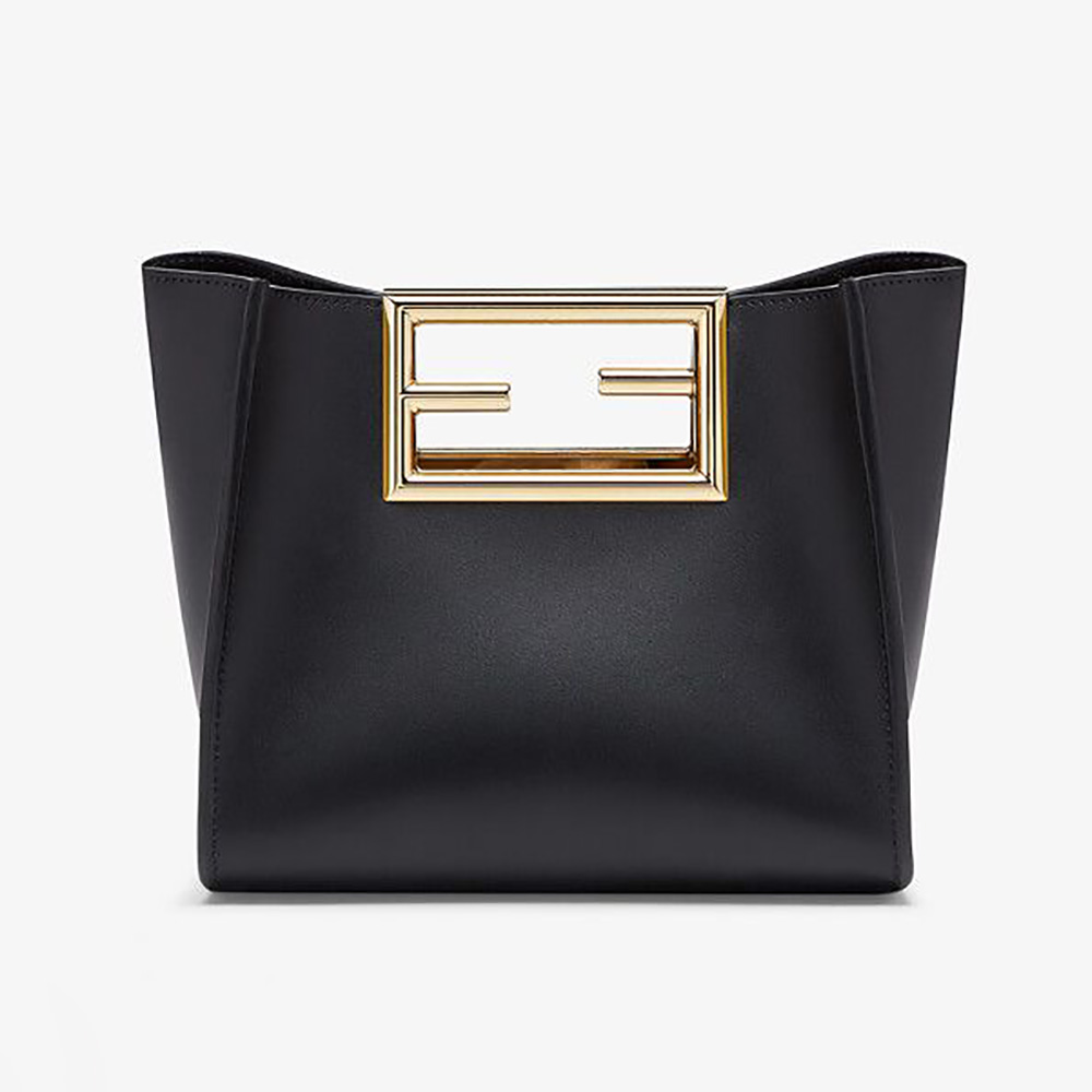 Fendi Women Way Small Made of Camellia-Colored Leather Bag-Black - image 1