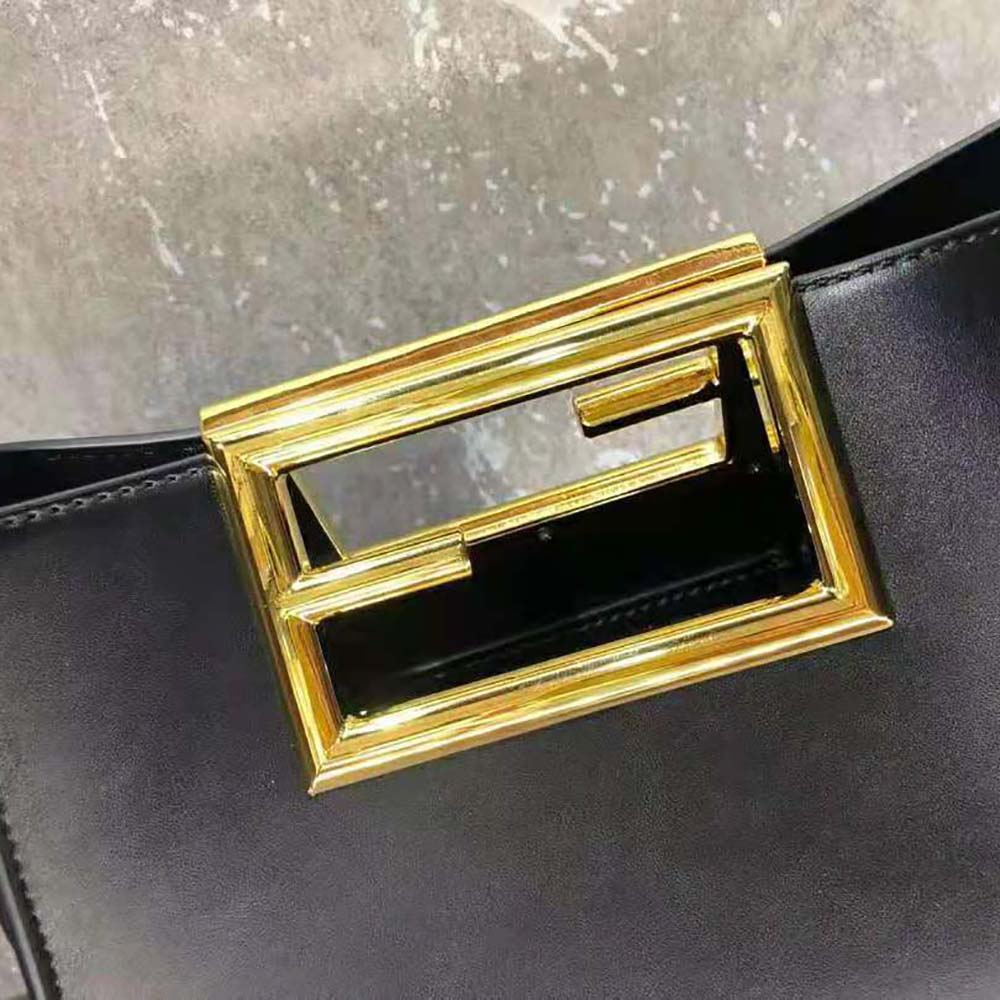 Fendi Women Way Small Made of Camellia-Colored Leather Bag-Black - image 9