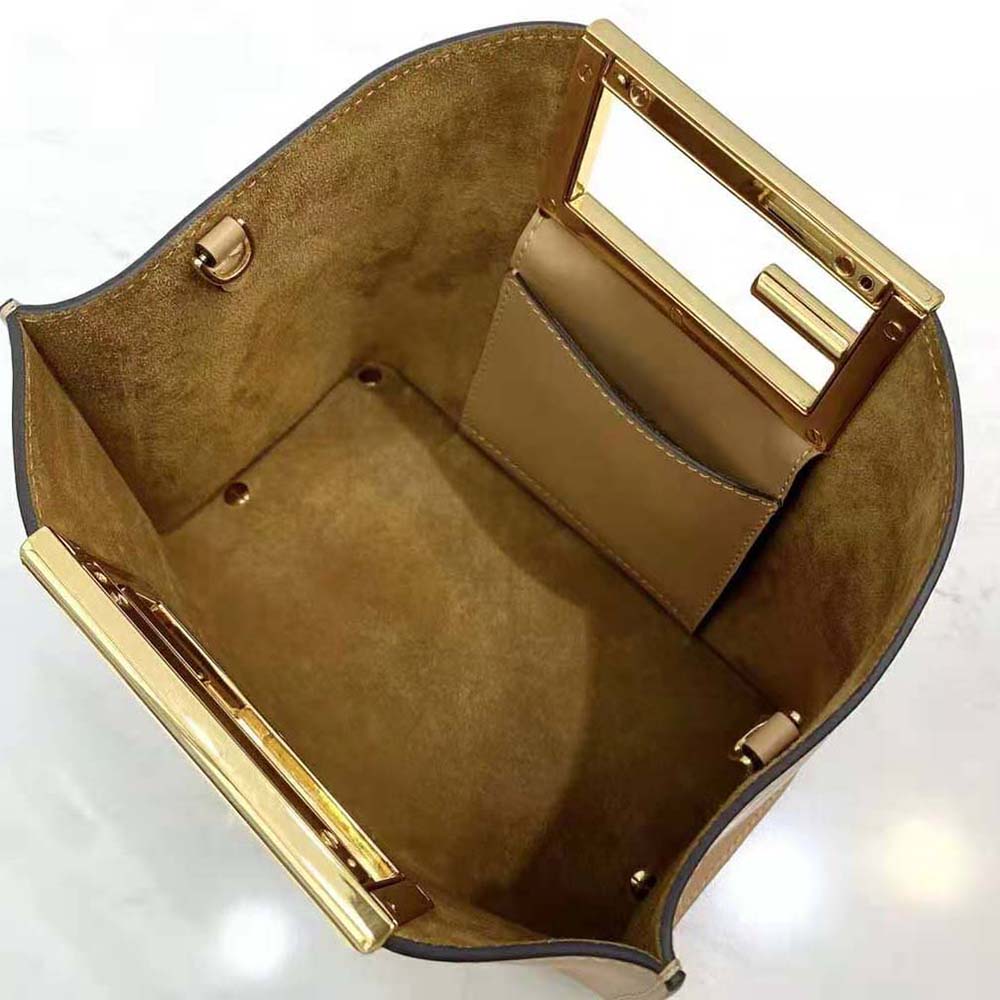 Fendi Women Way Small Made of Camellia-Colored Leather Bag-Brown - image 6