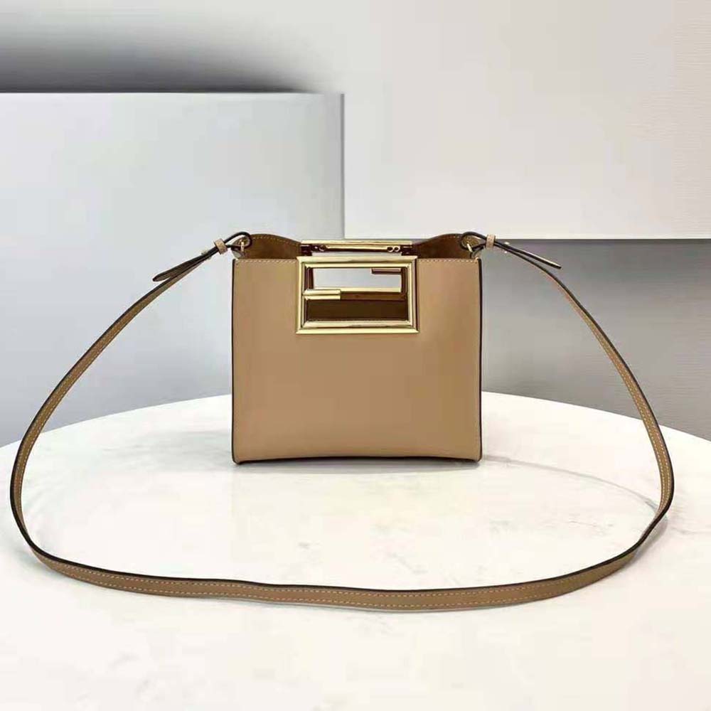 Fendi Women Way Small Made of Camellia-Colored Leather Bag-Brown - image 2
