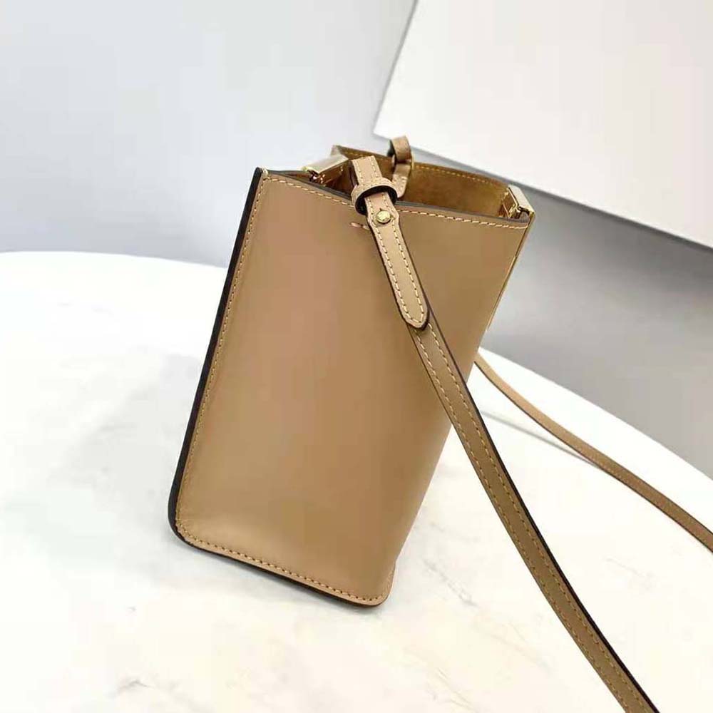 Fendi Women Way Small Made of Camellia-Colored Leather Bag-Brown - image 4