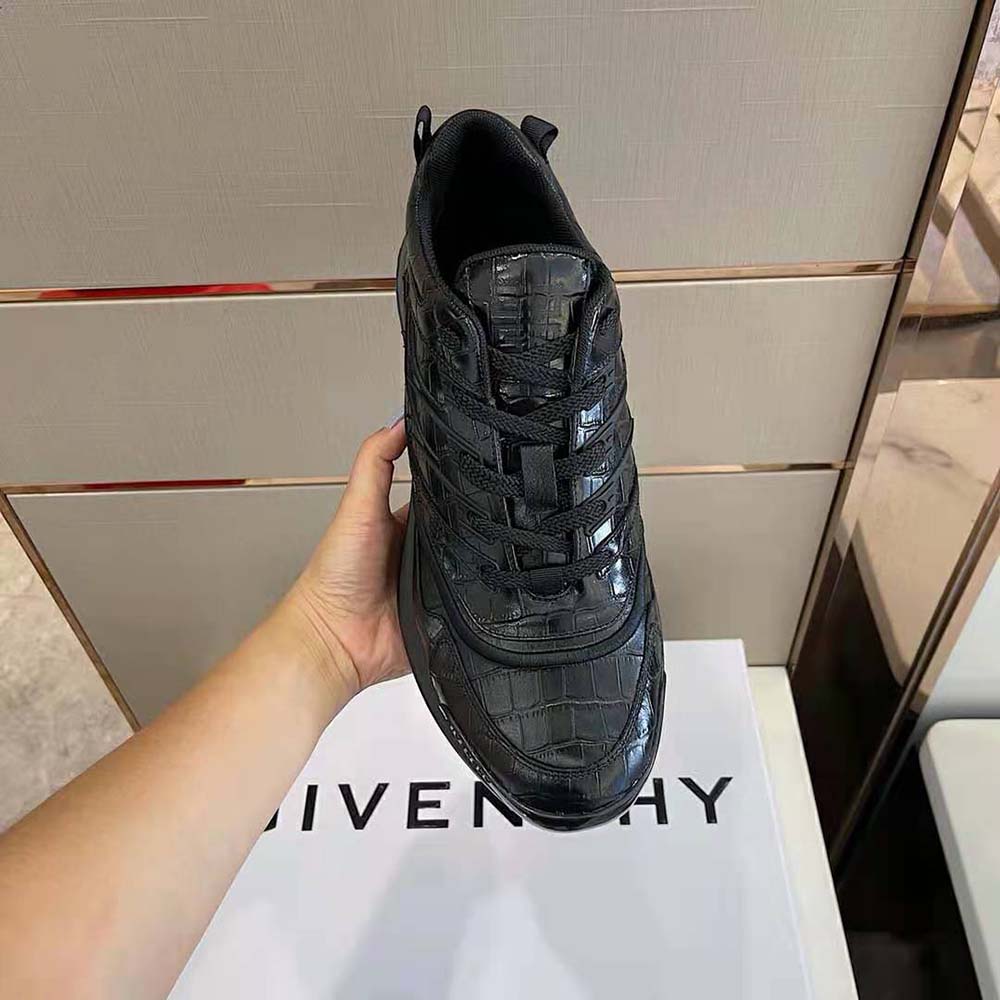 Givenchy Unisex Giv 1 Sneakers in Crocodile Effect Leather-Black - image 5