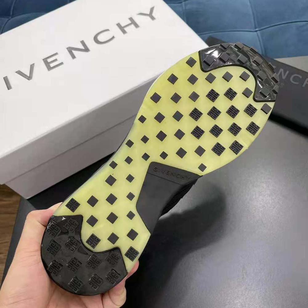 Givenchy Unisex Giv 1 Sneakers in Leather and Mesh-Black - image 9