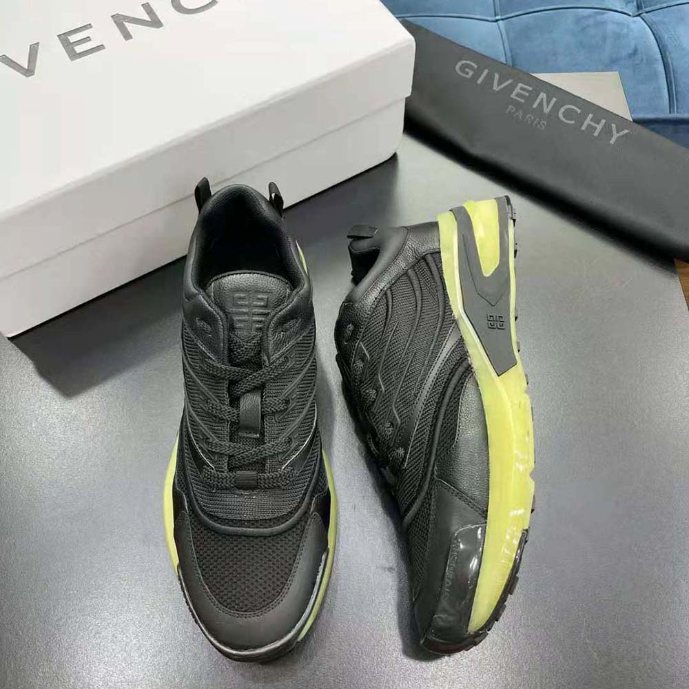 Givenchy Unisex Giv 1 Sneakers in Leather and Mesh-Black - image 5