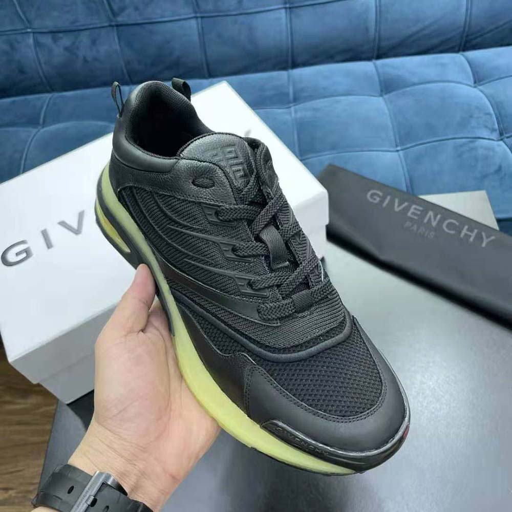 Givenchy Unisex Giv 1 Sneakers in Leather and Mesh-Black - image 8