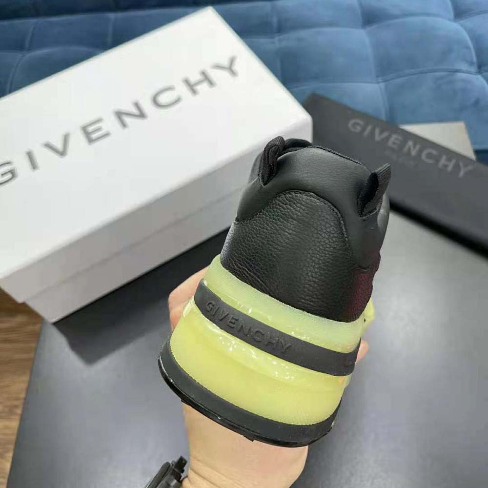 Givenchy Unisex Giv 1 Sneakers in Leather and Mesh-Black - image 10