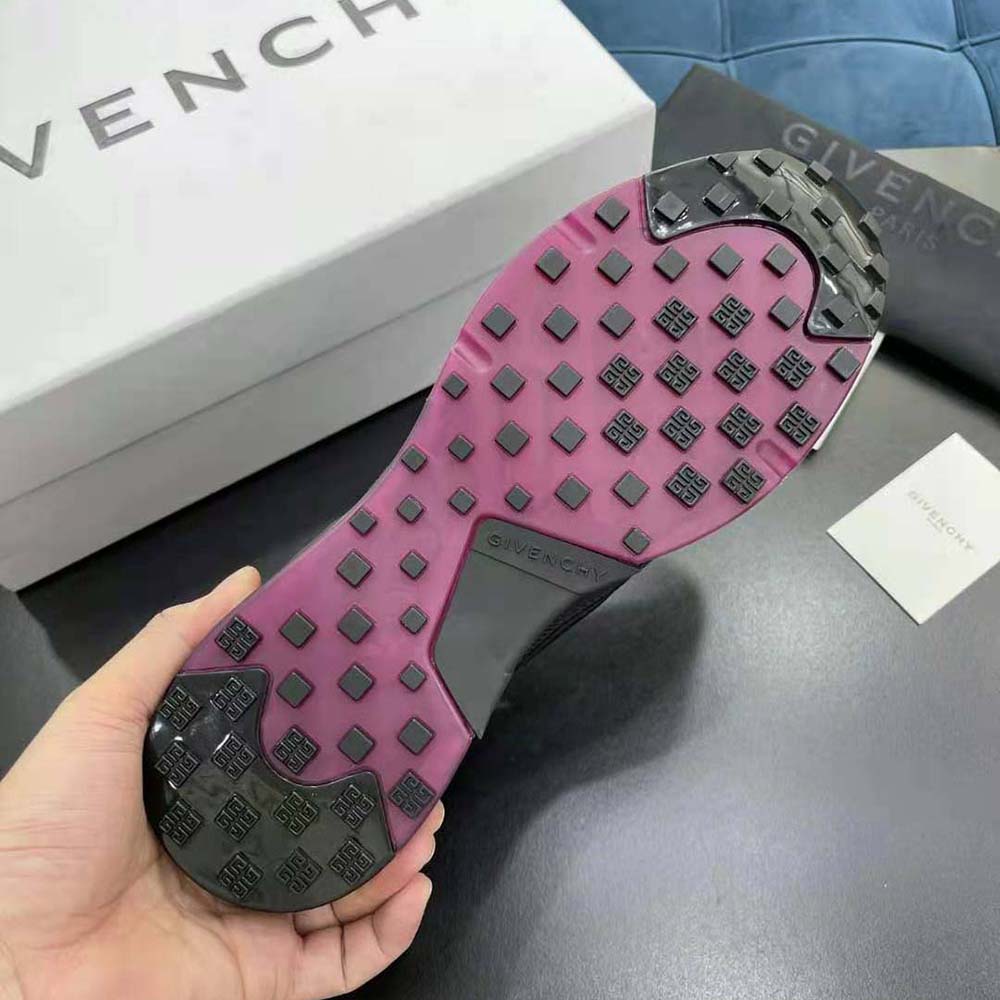 Givenchy Unisex Giv 1 Sneakers in Leather and Mesh-Purple - image 9
